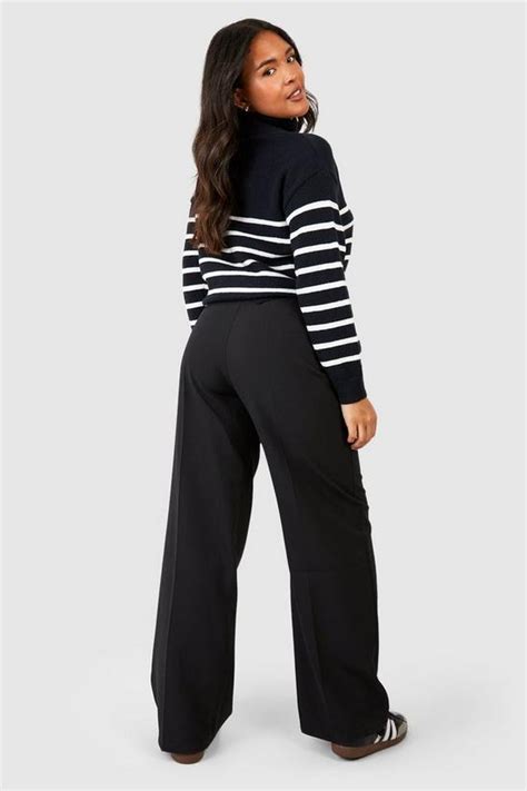 Trousers Plus Woven Tailored Slouchy Wide Leg Trousers Boohoo