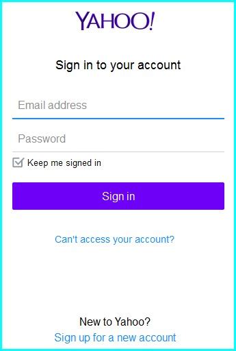 Yahoo Mail Login Yahoo Mail New Account Sign In Steps