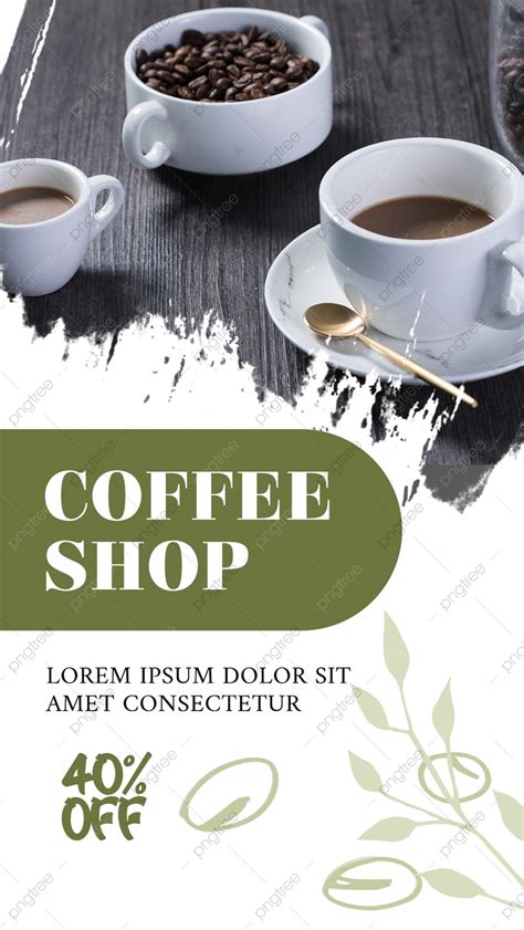 Simplicity Line Coffee Shop Instagram Story Template Download on Pngtree