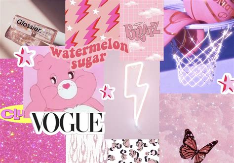 kawaii pink aesthetic laptop wallpapers top  kawaii pink