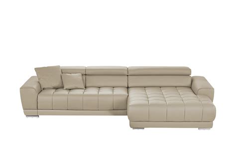 meinSofa Leder Ecksofa Shila Breite Höhe beige online kaufen bei WOONIO