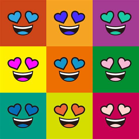 Pop Art Emoji 3X3 Digital Art by Yu Lin Hsieh - Fine Art America