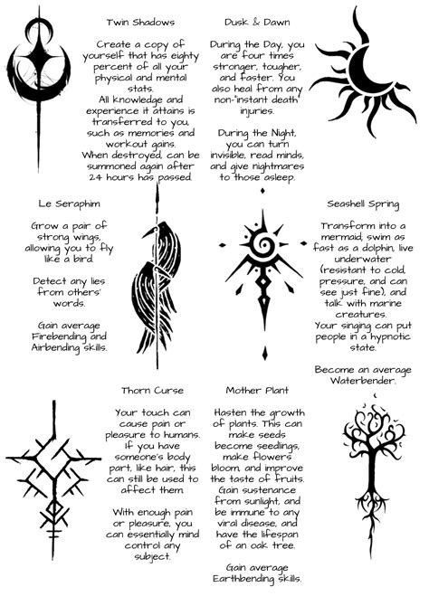 Pick 3 Magical Tattoos. : r/makeyourchoice