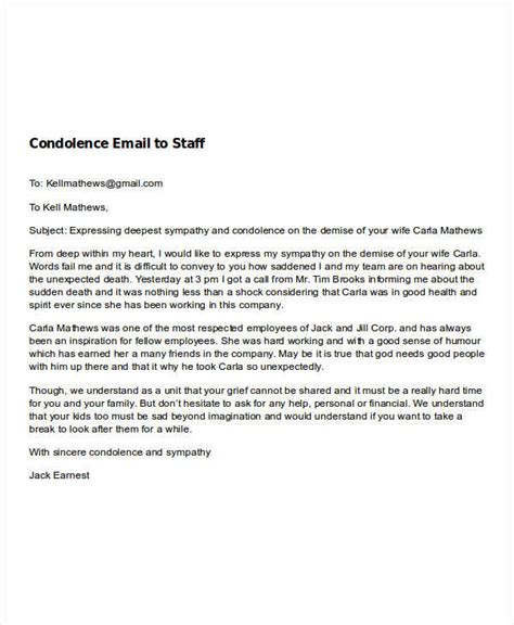 Condolence Email 6 Examples Format Pdf Examples