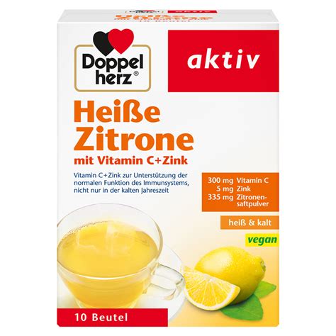 DOPPELHERZ heiße Zitrone Vitamin C+Zink Granulat 10 Stück online ...