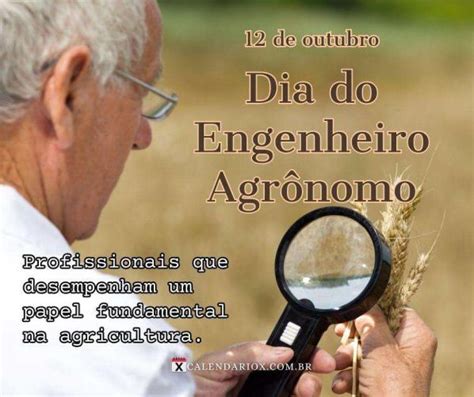 Dia Do Engenheiro Agr Nomo De Outubro