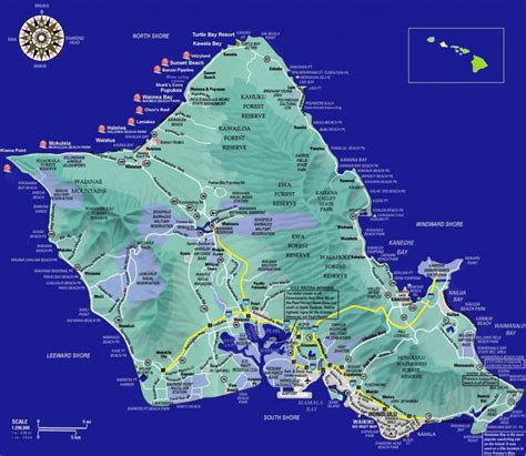 Large Oahu Island Maps For Free Download And Print | High-Resolution Within Oahu Map Printable ...