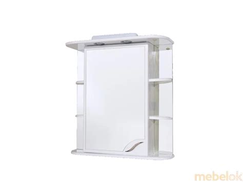 Шкаф с зеркалом с полочками и подсветкой 60 Л: купить в мебельном ...