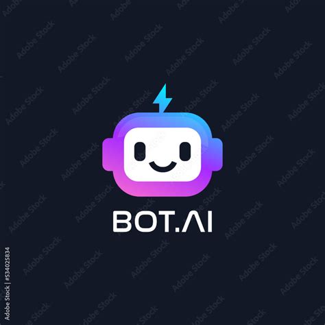 Artificial intelligence AI Robot Chat Bot Logo Vector Template Stock ...