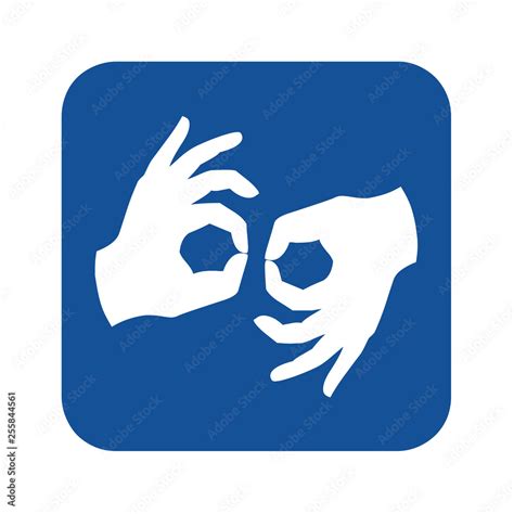 accessibility sign language interpretation stock illustration adobe stock