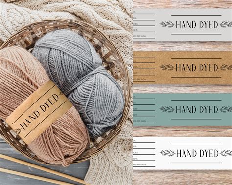 Yarn Skein Labels Printable For Hand Dyed Yarn Diy Label Template For