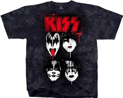 Our Kiss Tie Dye T Shirt Shows The Band Members Faces In All Of Their