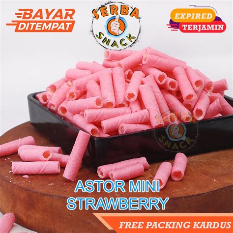 Jual Astor Mini Strawberry 125gr Snack Kiloan Makanan Ringan Cemilan