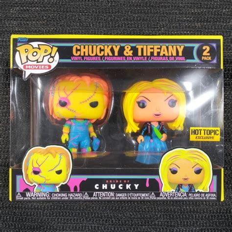 Jual Funko Pop Bride Of Chucky Chucky Tiffany Blacklight Pack Hot Topic Exclusive
