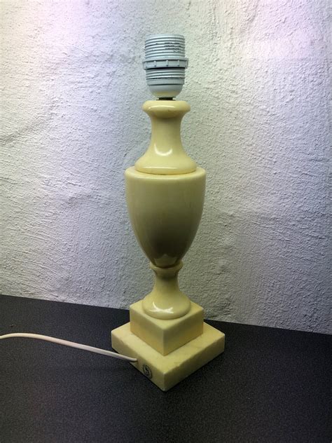 Vintage lampa lampfot bordslampa i alabaster Ma Köp på Tradera