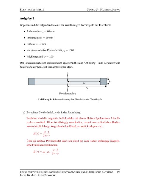 Et Ml Sommersemester Et Alle Bungen E Lektrotechnik Bung