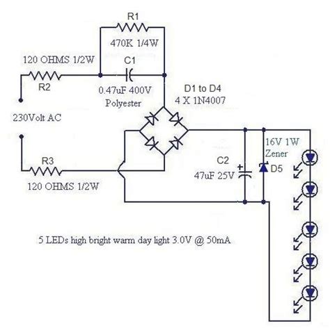 5 Watt Led Circuit Diagram Transistor Chaser Flasher Blinkin