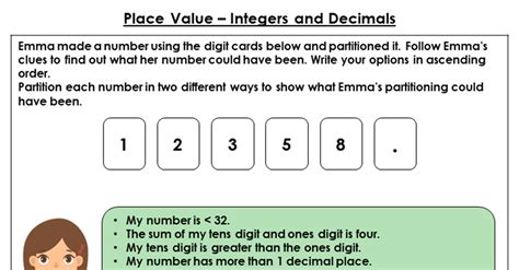 Place Value Integers And Decimals Discussion Problem Classroom