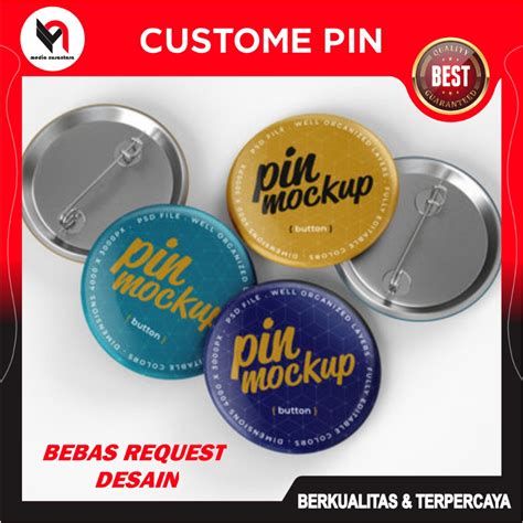 jual pin custome bebas desain pin peniti pin souvenir pin komunitas