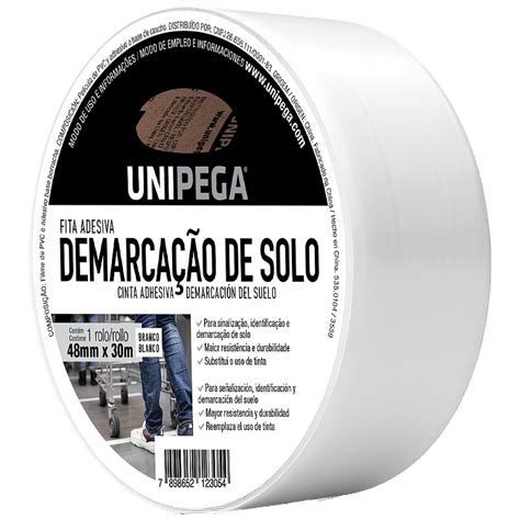 Fita De Demarca O De Solo Branco Mm X M Unipega Unipegashop