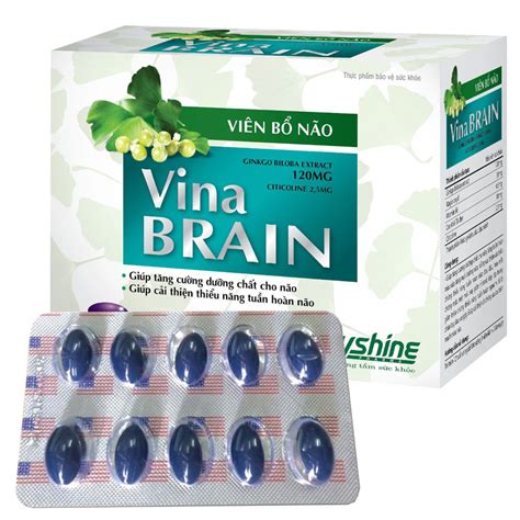 Viên bổ não Vina Brain Hỗ trợ tăng cường tuần hoàn máu não