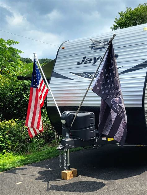 Camper Double Flag Pole Mount RV Flag Holder - Etsy