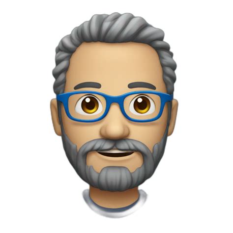 Hombre Con Barba Y Lentes Ai Emoji Generator