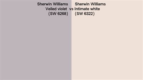 Sherwin Williams Veiled Violet Vs Intimate White Side By Side Comparison