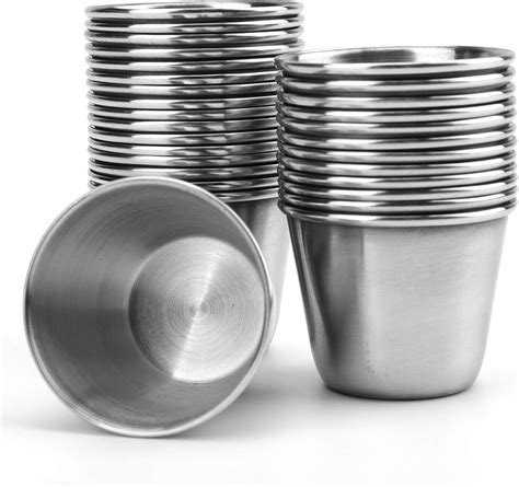 Amazon Bekith 30 Pack 1 5 Oz Stainless Steel Sauce Cups Small