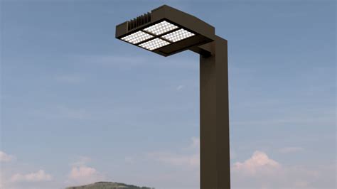 square area lighting pole   led   slim  fixture