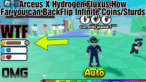 Arceus X Hydrogen Fluxus How Far You Can Jump Infinite Coins Sturds