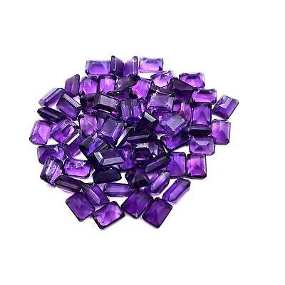 Natural African Amethyst Octagon Cut Loose Gemstone Lot Mm Ct