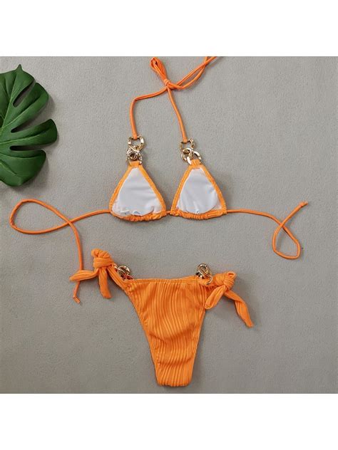 Oloey Dalgalı Metal Halka Askılı Bikini Yurt Dışından Fiyatı