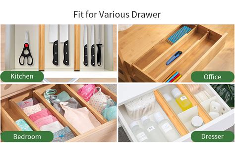 Amazon Vaefae Pack Bamboo Drawer Dividers Adjustable Drawer