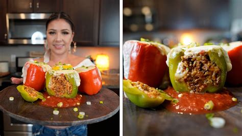 How To Make The Best Mexican Stuffed Bell Peppers Youtube