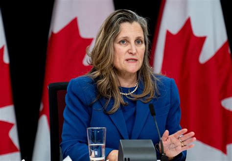 Chrystia Freeland Présentera Son énoncé économique D Automne Lundi Prochain Le Courrier Sud