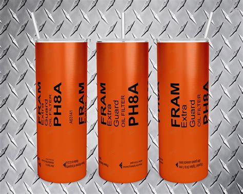 Fram PH8A Oil Filter Tumbler Wrap SVG - Etsy Australia
