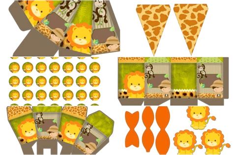 Kit Festa Safari Baby Para Imprimir Origamiami Arte Para Toda A Festa