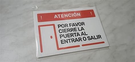 Icolux® Cartel Cerrar La Puerta Cerrar Puerta Cerrar La Puerta Por