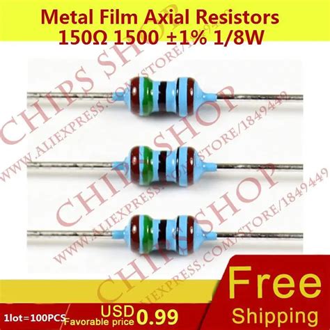 Lot Pcs Metal Film Axial Resistors Ohm W W W