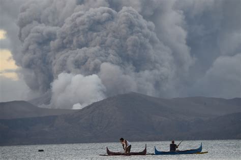 In Pictures Taal Volcano Spews Lava Sends Ash Clouds Into Sky