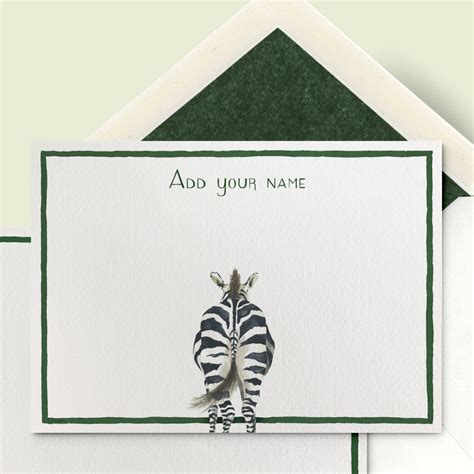 Zebra Stationery Cards Clementina Sketchbook