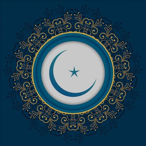 Free Vector | Moon and star islamic design