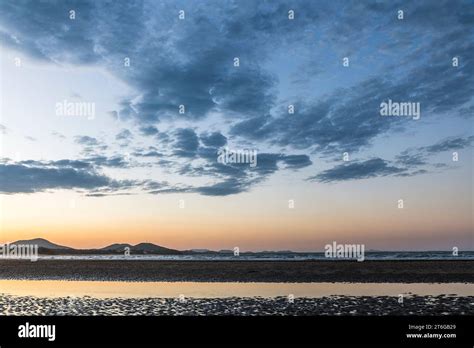 Sunset splendor at lammermoor beach near yeppoon, queensland