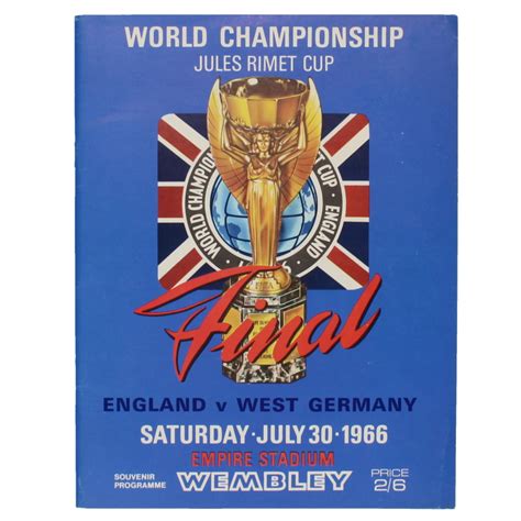 1966 World Cup Final England vs West Germany Programme football ...