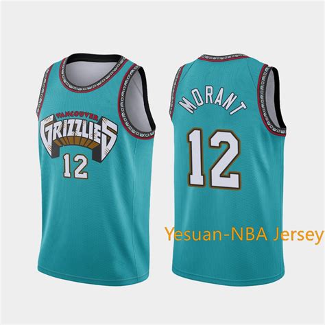 Camiseta Memphis Grizzlies 12 Ja Morant Masculina Bordada 2022 De