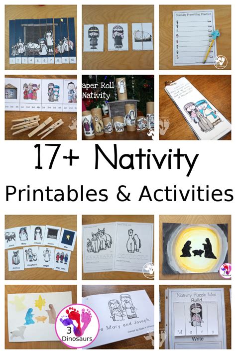 17 Nativity Printables And Activities 3 Dinosaurs