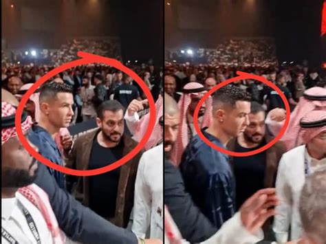 Cristiano Ronaldo Ignored Salman Khan In Boxing Match Event In Dubai