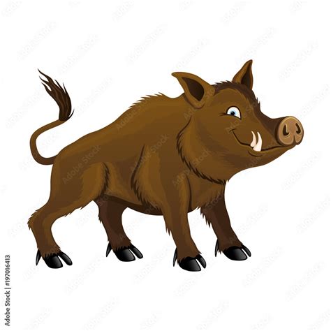 Cartoon Funny Wild Boar Royalty Free Vector Image Clip Art Library