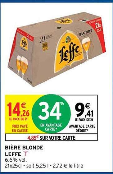 Promo Bière Blonde Leffe chez Intermarché Hyper iCatalogue fr